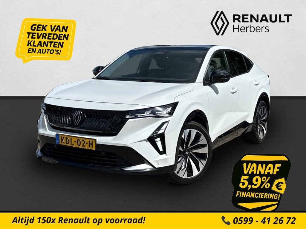 Renault Rafale 1.2 E-Tech full hybrid 200 techno STOEL/STUUR, Gebruikt, 1199 cc, Leder en Stof, Bedrijf