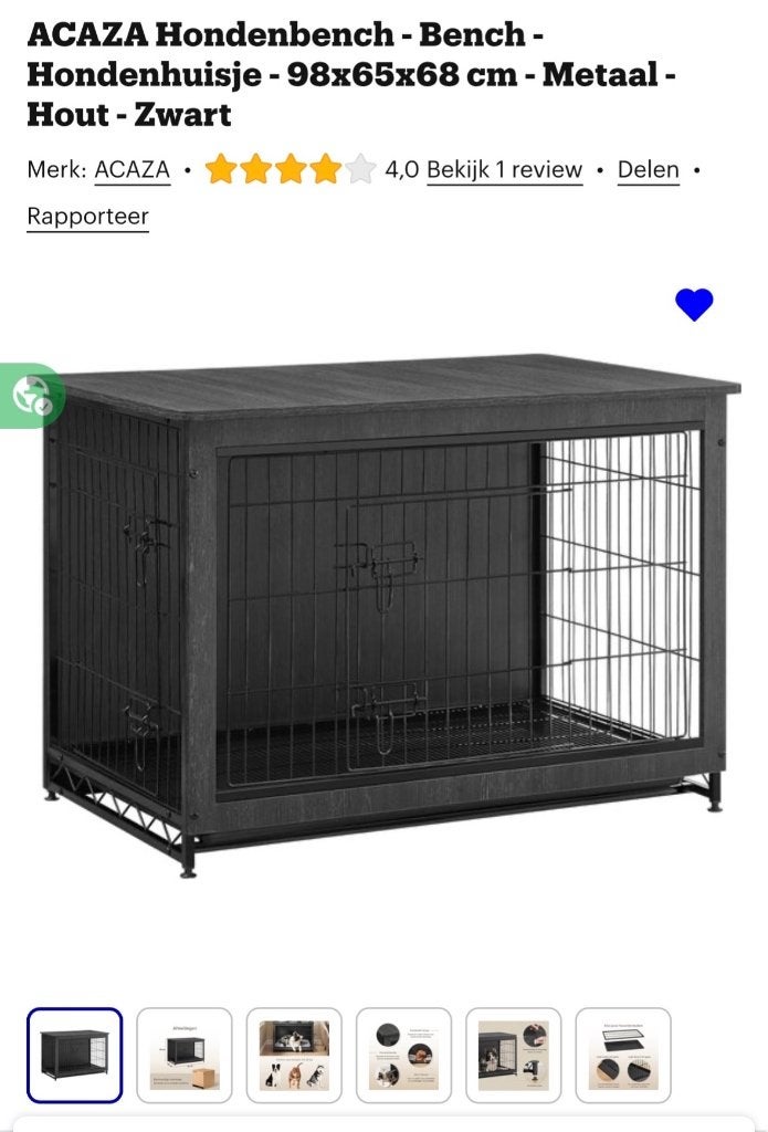Te koop Hondenbench meubel, Ophalen of Verzenden, Nieuw