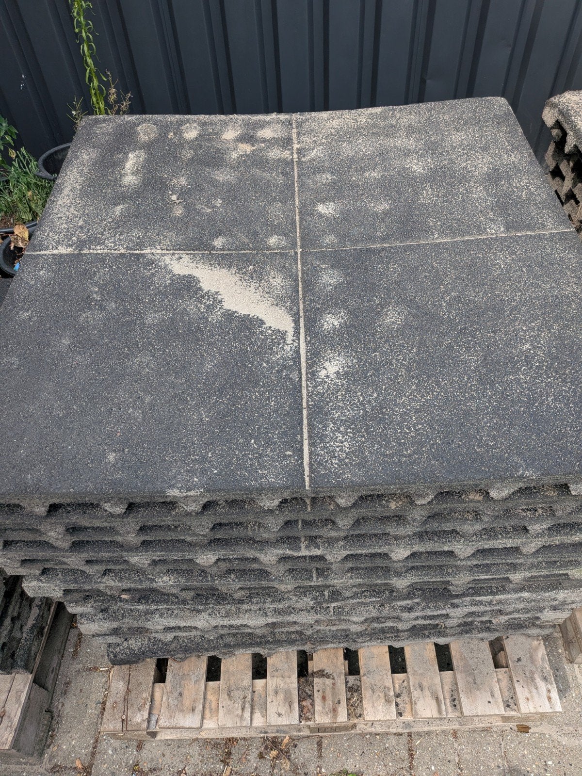 Gebruikte rubberen tegels 100x100x6/6,5 cm, Tuin en Terras, Tegels en Klinkers, Ophalen, Gebruikt, ., Overige typen