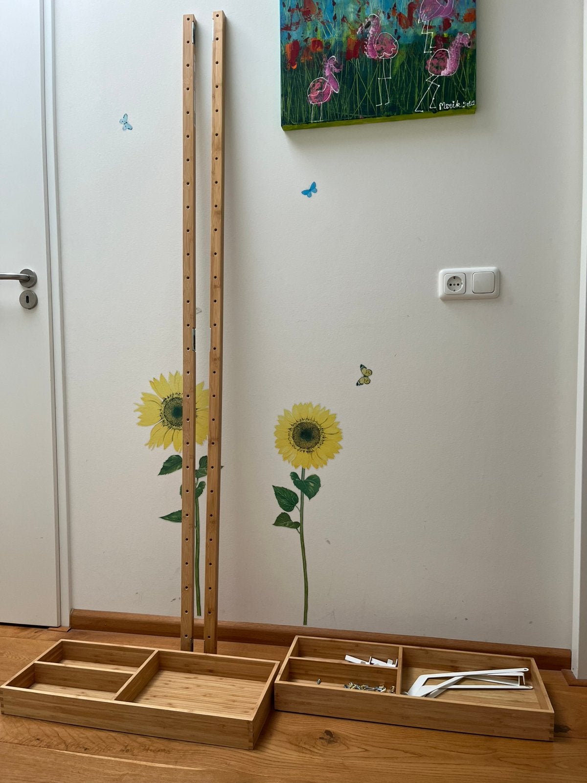 IKEA Svalnäs wandkast met vakken, bamboe, Ophalen, Zo goed als nieuw