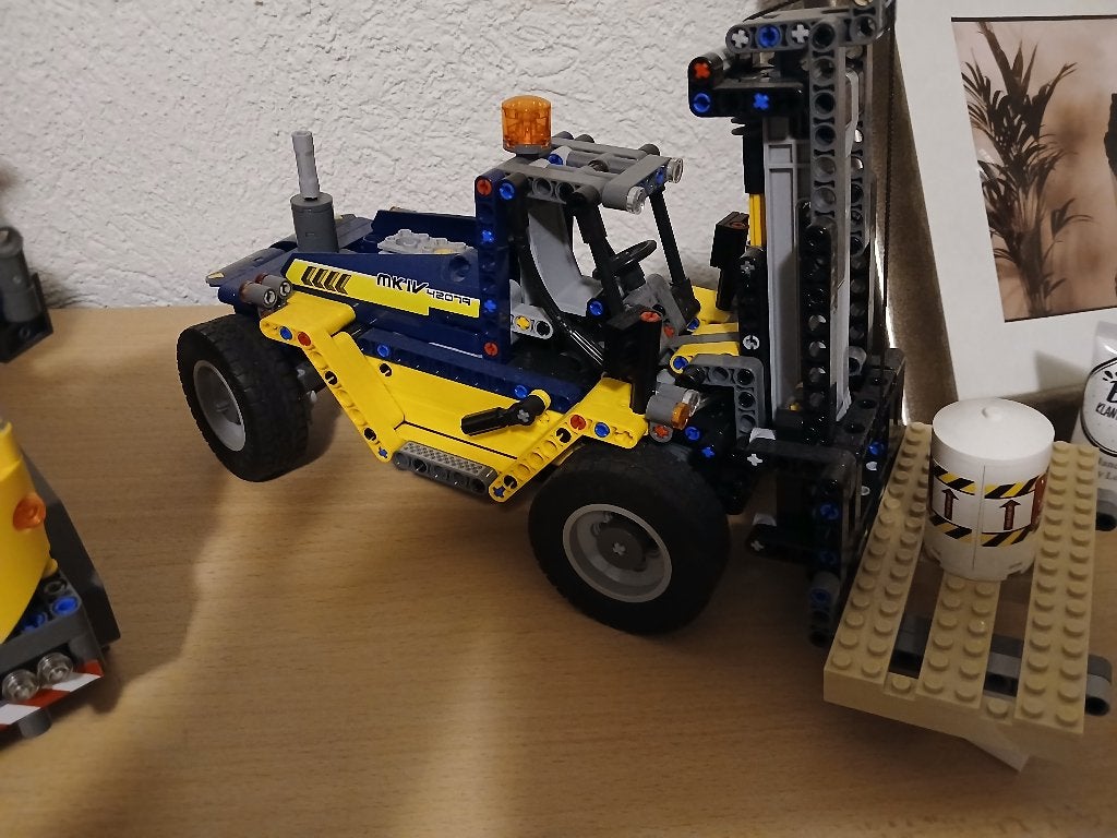 lego  heftruck/autosleper, Lego, Ophalen of Verzenden, Zo goed als nieuw, Complete set