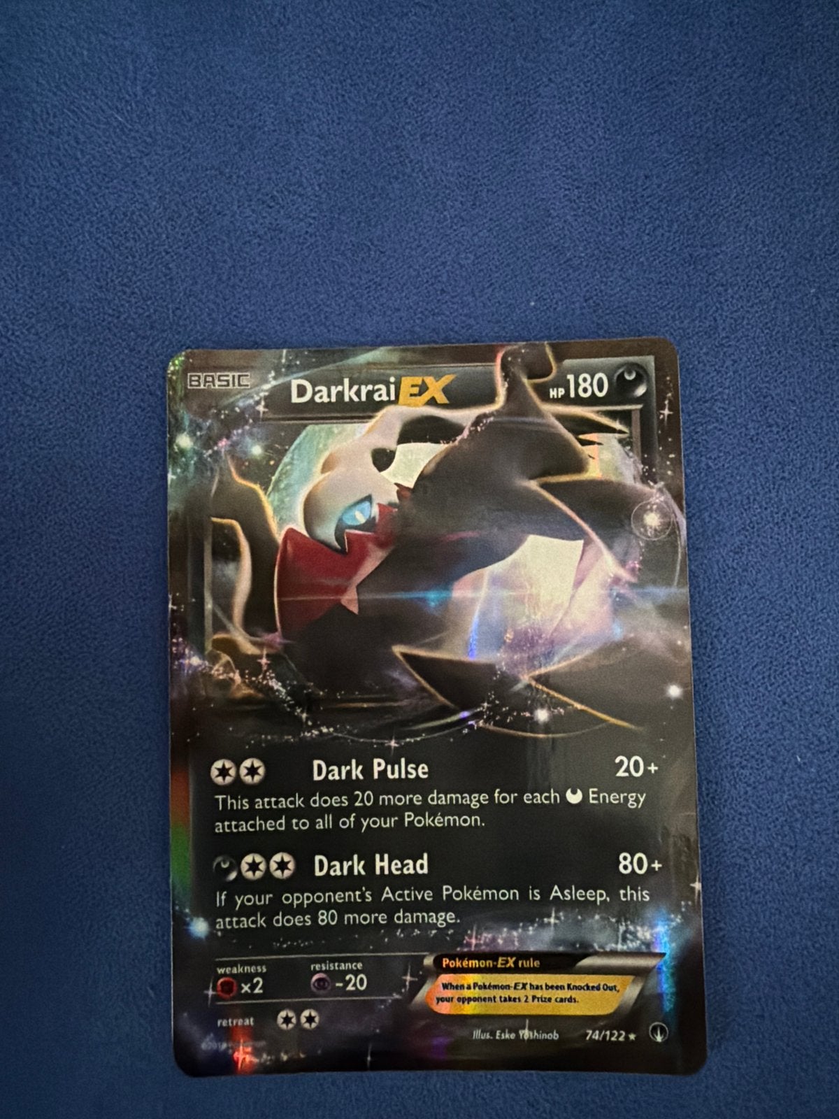 Darkrai EX Pokemon kaart - Zo goed als nieuw, Ophalen of Verzenden, Zo goed als nieuw, Losse kaart, Foil