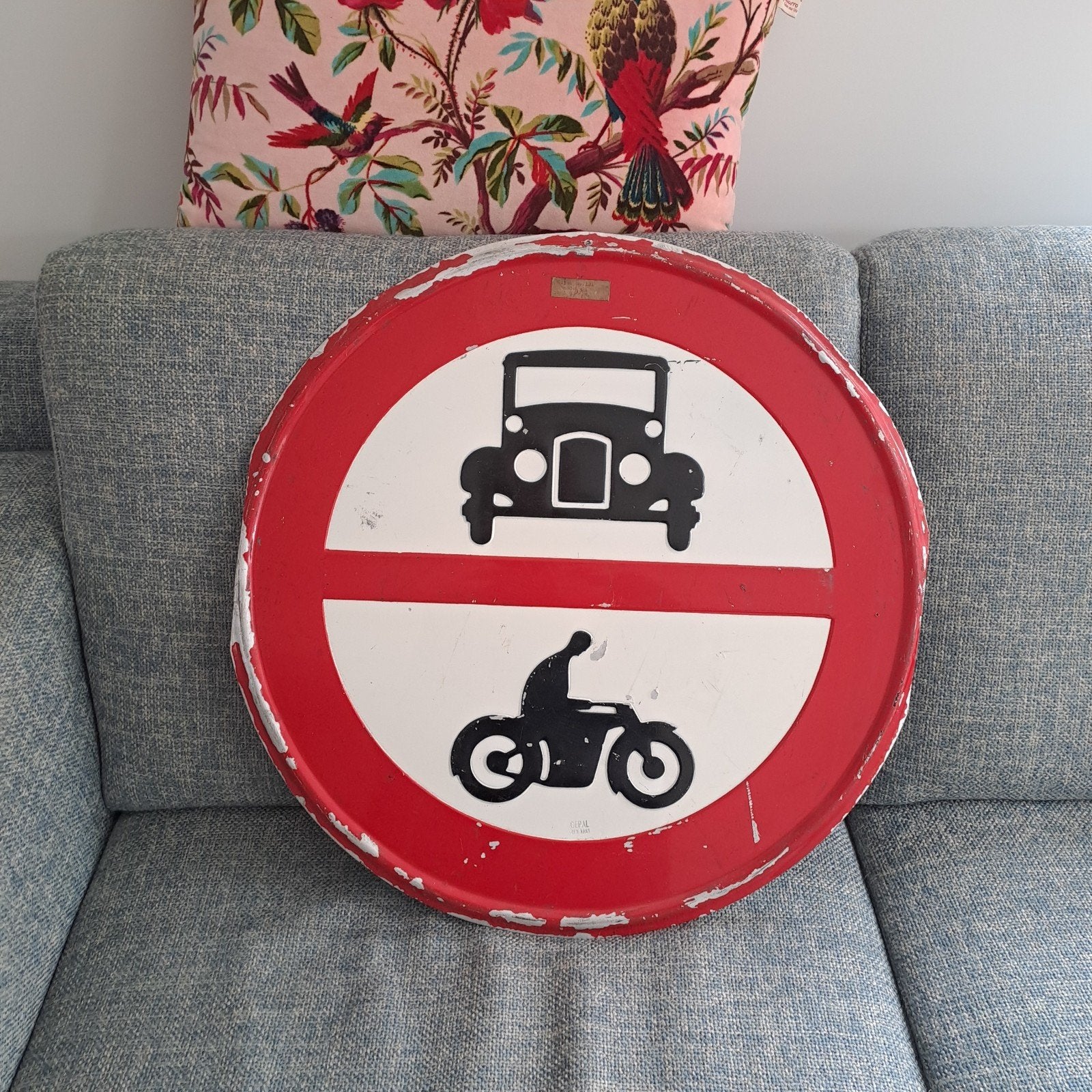 Oud verkeersbord Gepal - verboden inrijden, Ophalen of Verzenden, Gebruikt, Reclamebord