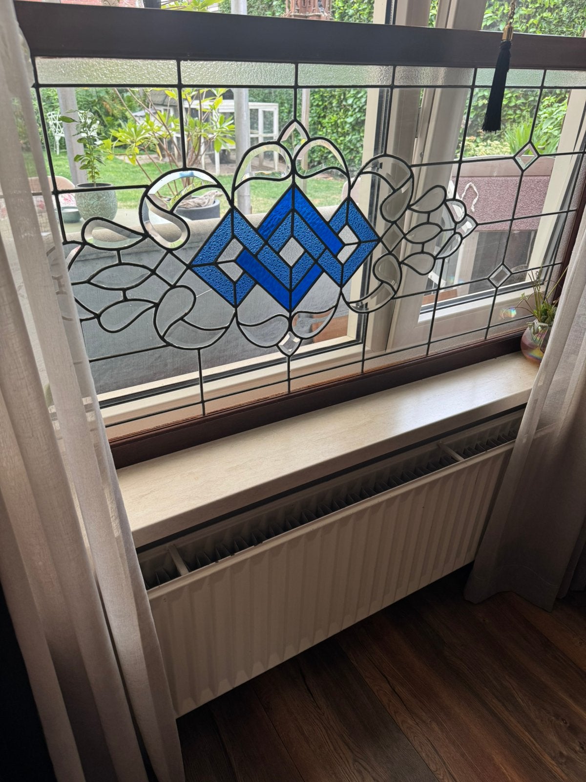 Glas en lood raam decoratie, Ophalen of Verzenden, Gebruikt