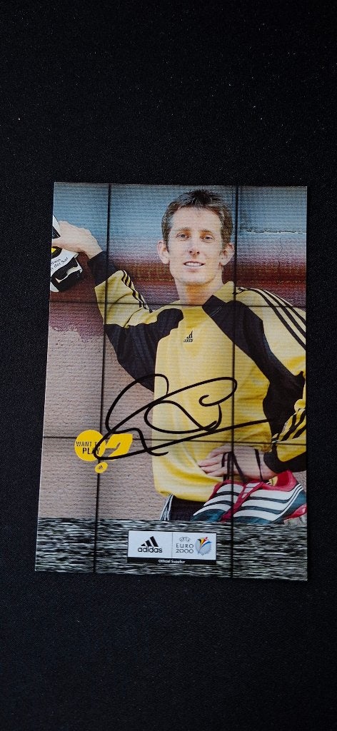 Spelerskaart met handtekening; Edwin van der Sar # Ajax, Ophalen of Verzenden, Nieuw, Ajax, Spelerskaart