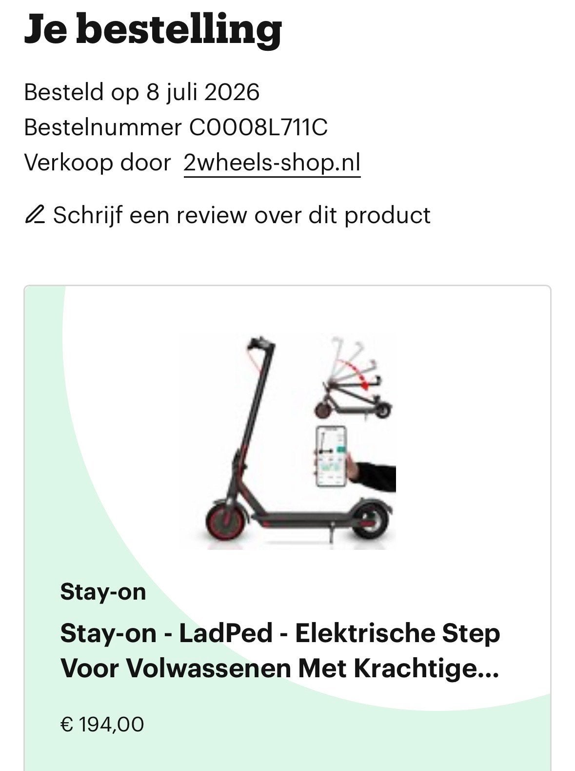 Stay-on LadPed Elektrische Step voor Volwassenen, Fietsen en Brommers, Steps, Ophalen of Verzenden, Zo goed als nieuw, Elektrische step (E-scooter)