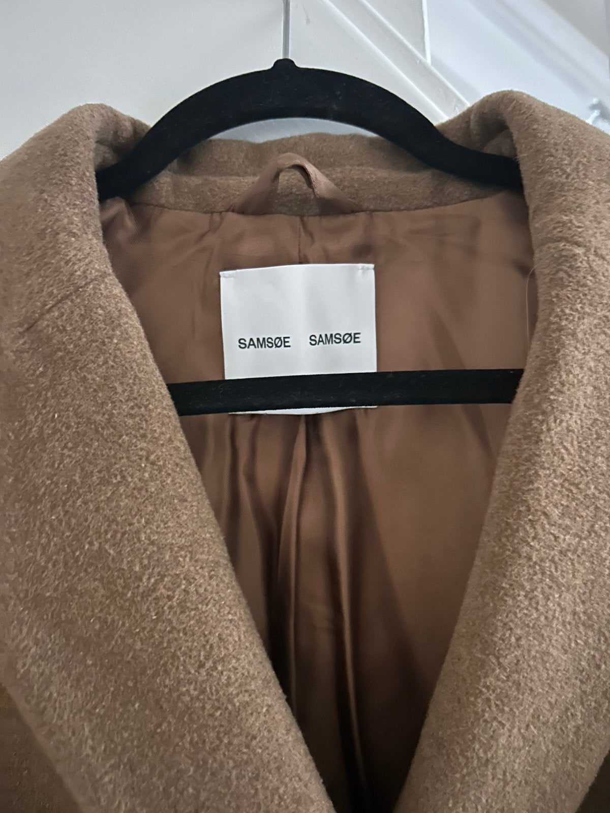 Samsøe Samsøe Falcon Coat Mantel – Brown Sugar – Maat L, Ophalen of Verzenden, Nieuw, Maat 42/44 (L), Bruin