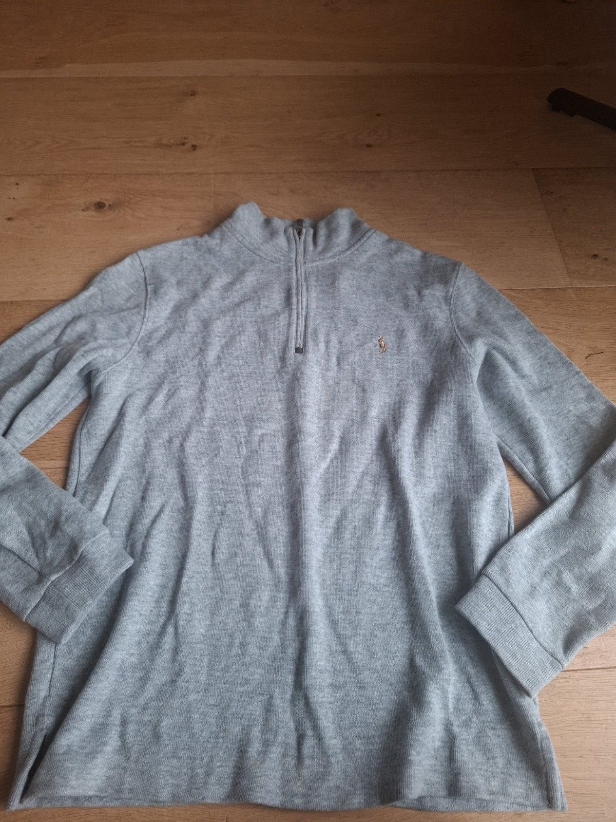 Polo Ralph Lauren trui met rits - Maat L, Kleding | Heren, Maat 52/54 (L), Ophalen of Verzenden, Grijs, Polo Ralph Lauren