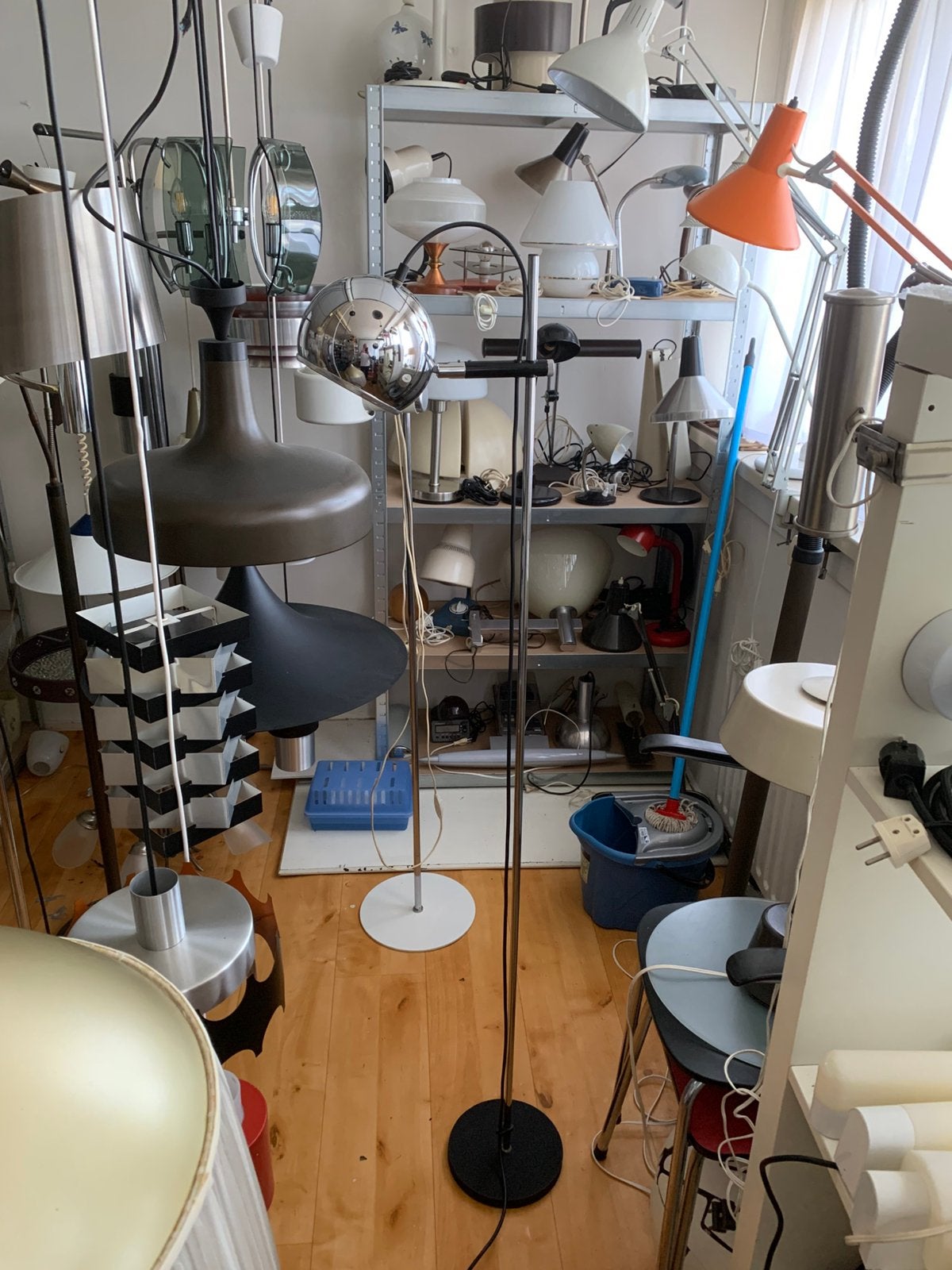 Herda floor lamp 70s silence of the lamps, Ophalen, Gebruikt, Mid century modern vintage design, E27 (groot)