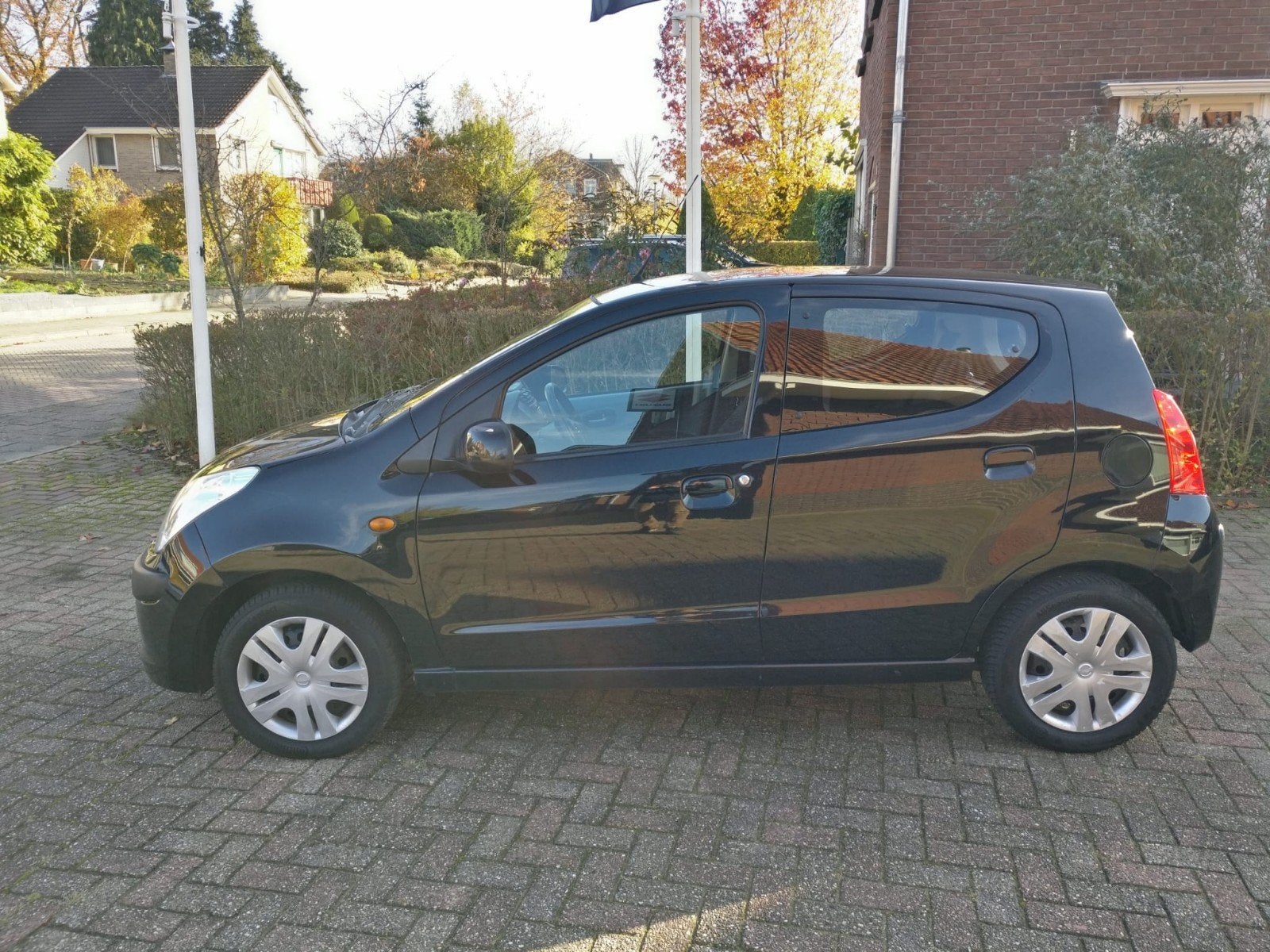 Suzuki Alto 1.0 2010 Zwart, Airco,5 drs., Auto's, Voorwielaandrijving, Stof, 4 stoelen, Handgeschakeld