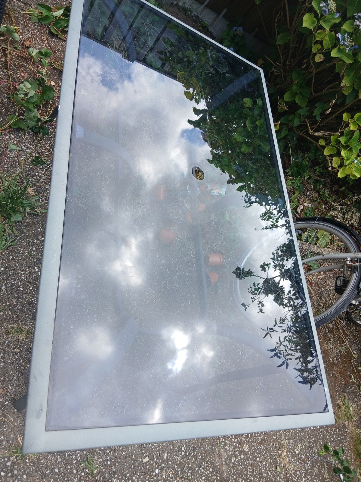 Glazen tuintafel, Ophalen of Verzenden, Minder dan 80 cm, Glasplaat, Minder dan 80 cm