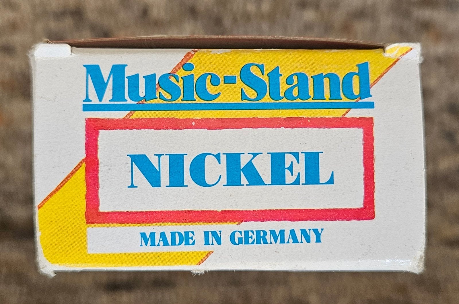 Blad muziek standaard, merk RKB,, vernikkeld, inklapbaar