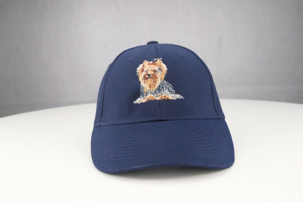 Geborduurde Yorkshire Terrier cap, Verzamelen, Beelden en Beeldjes, Nieuw, Dier, Verzenden