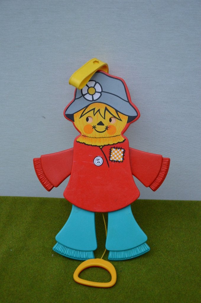 Vintage Fisher Price Jumping Jack trekpop/ vogelverschrikker, Ophalen of Verzenden, Gebruikt, Speelset