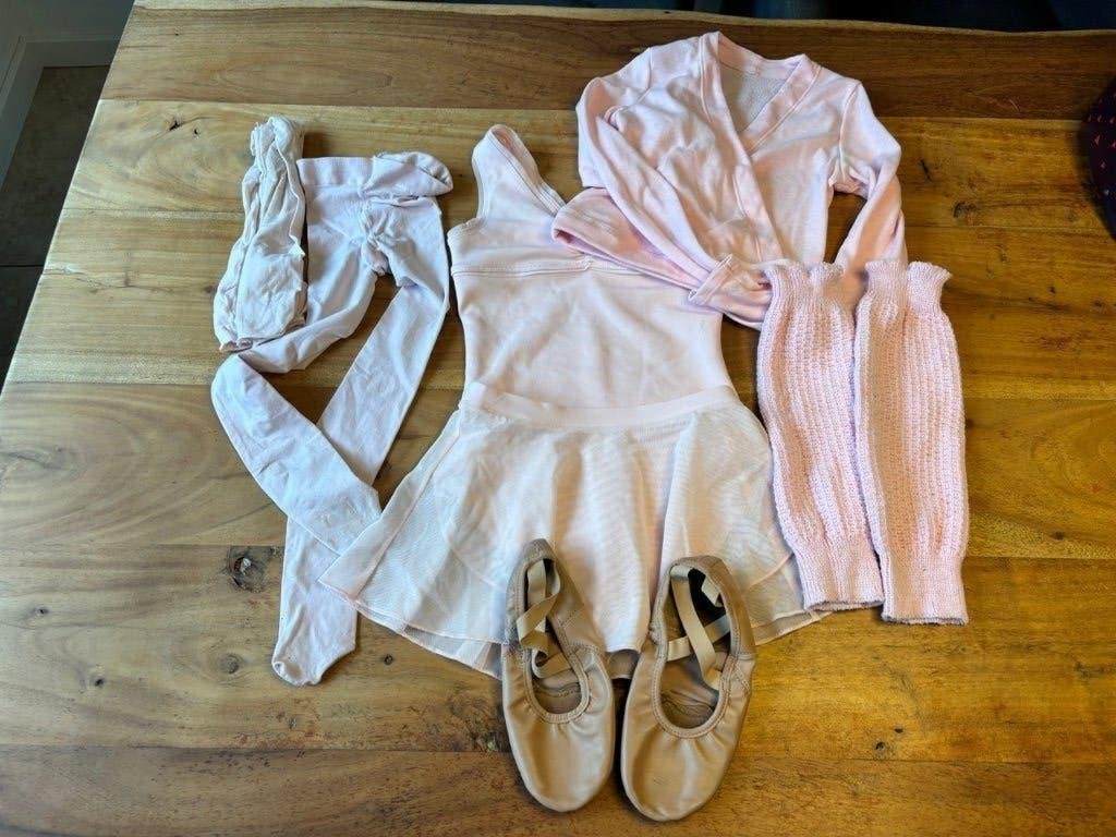 Complete balletoutfit met balletschoentjes 7-9 jaar, Ophalen of Verzenden, Zo goed als nieuw, Kleding