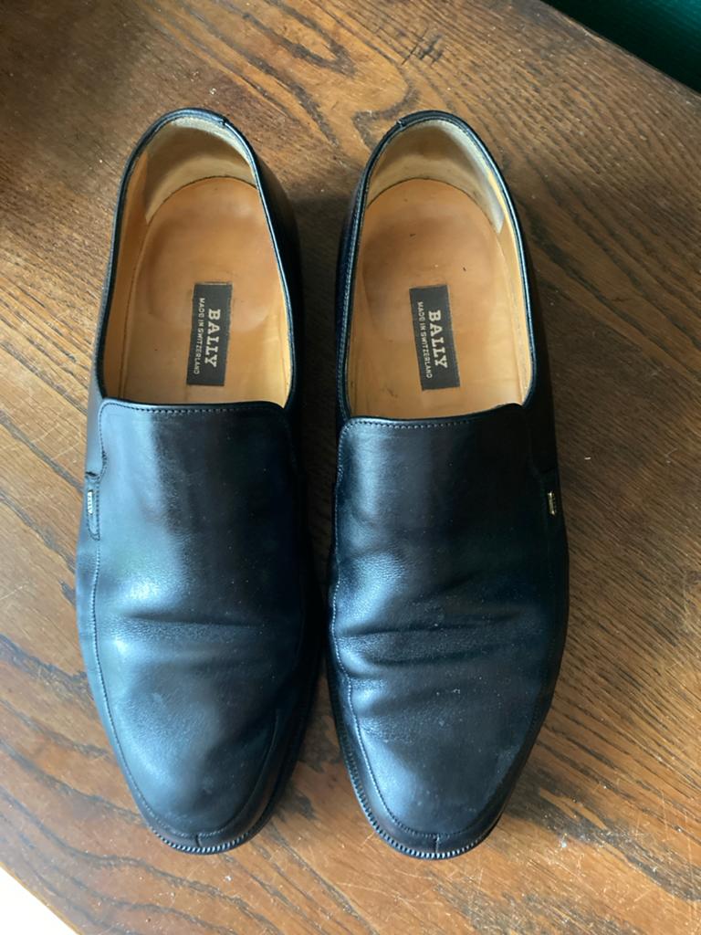 Bally heren loafers - Zwart leer - Maat 43, Ophalen of Verzenden, Zo goed als nieuw, Zwart, Loafers