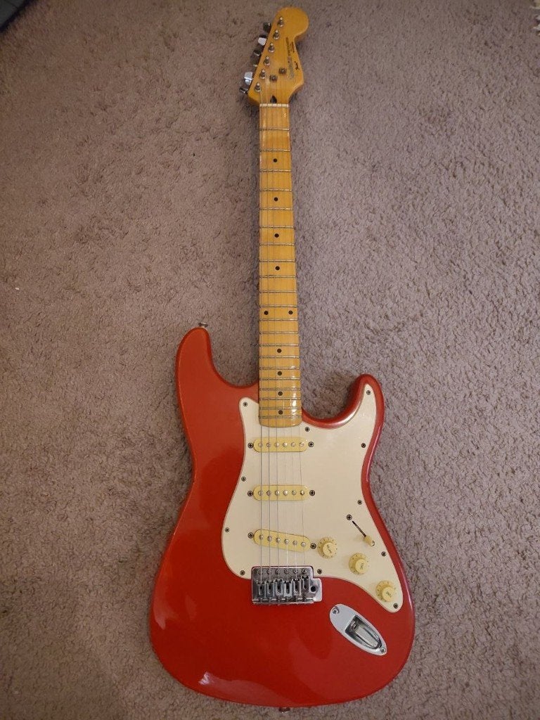 Vintage Squier II Stratocaster MIK (Fender Samick 1991), Ophalen of Verzenden, Gebruikt, Solid body, Fender