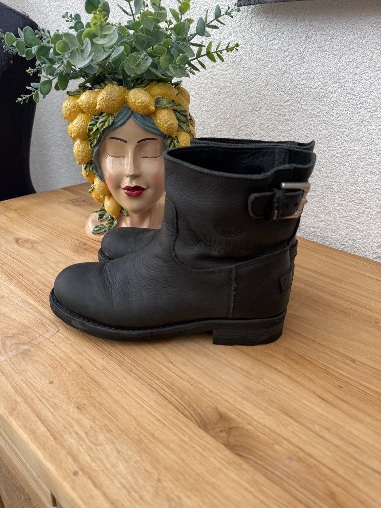 Shabbies Amsterdam laarsjes met gesp, Shabbies Amsterdam, Verzenden, Zwart, Lage of Enkellaarzen