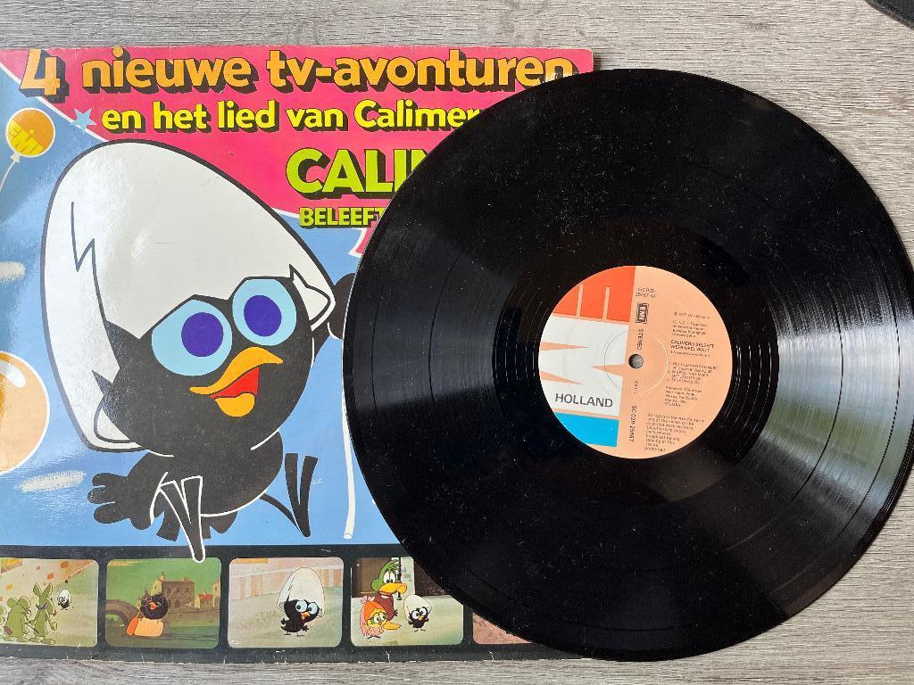 LP single 4 nieuwe tv-avonturen en het liedje van Calimero, Ophalen of Verzenden, Gebruikt, Verhaal of Sprookje, 3 tot 5 jaar