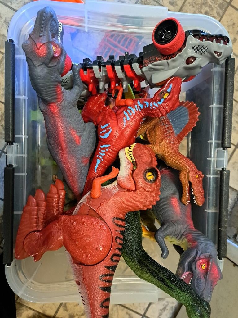 Grote dinosaurus set met 50 stuks speelgoed, Ophalen of Verzenden, Zo goed als nieuw, Jongen of Meisje