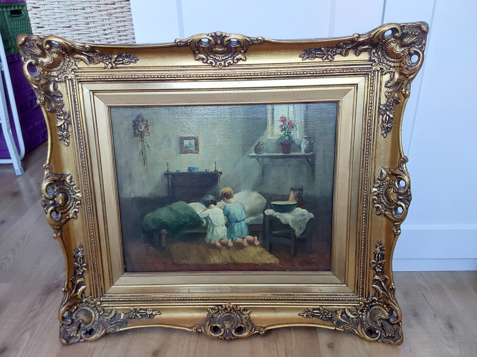 antiek schilderij, Antiek en Kunst, Kunst | Schilderijen | Klassiek, Ophalen of Verzenden