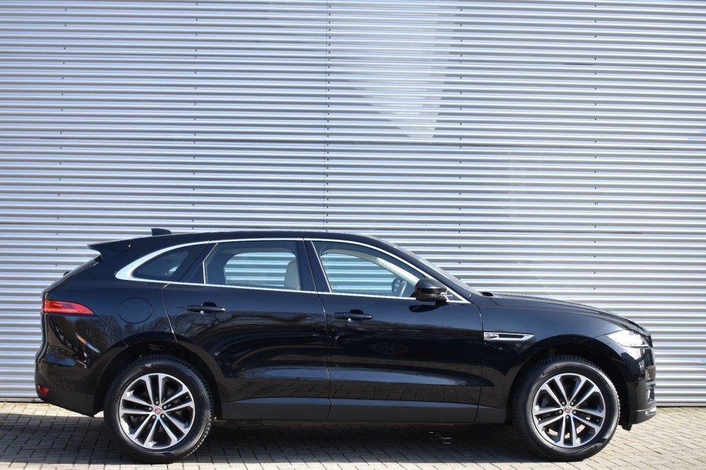Jaguar F-PACE 2.0T AWD PRESTIGE / LEDER + STOEL VERW. / P.CA, Auto's, 4 cilinders, Zwart, Bedrijf, Vierwielaandrijving