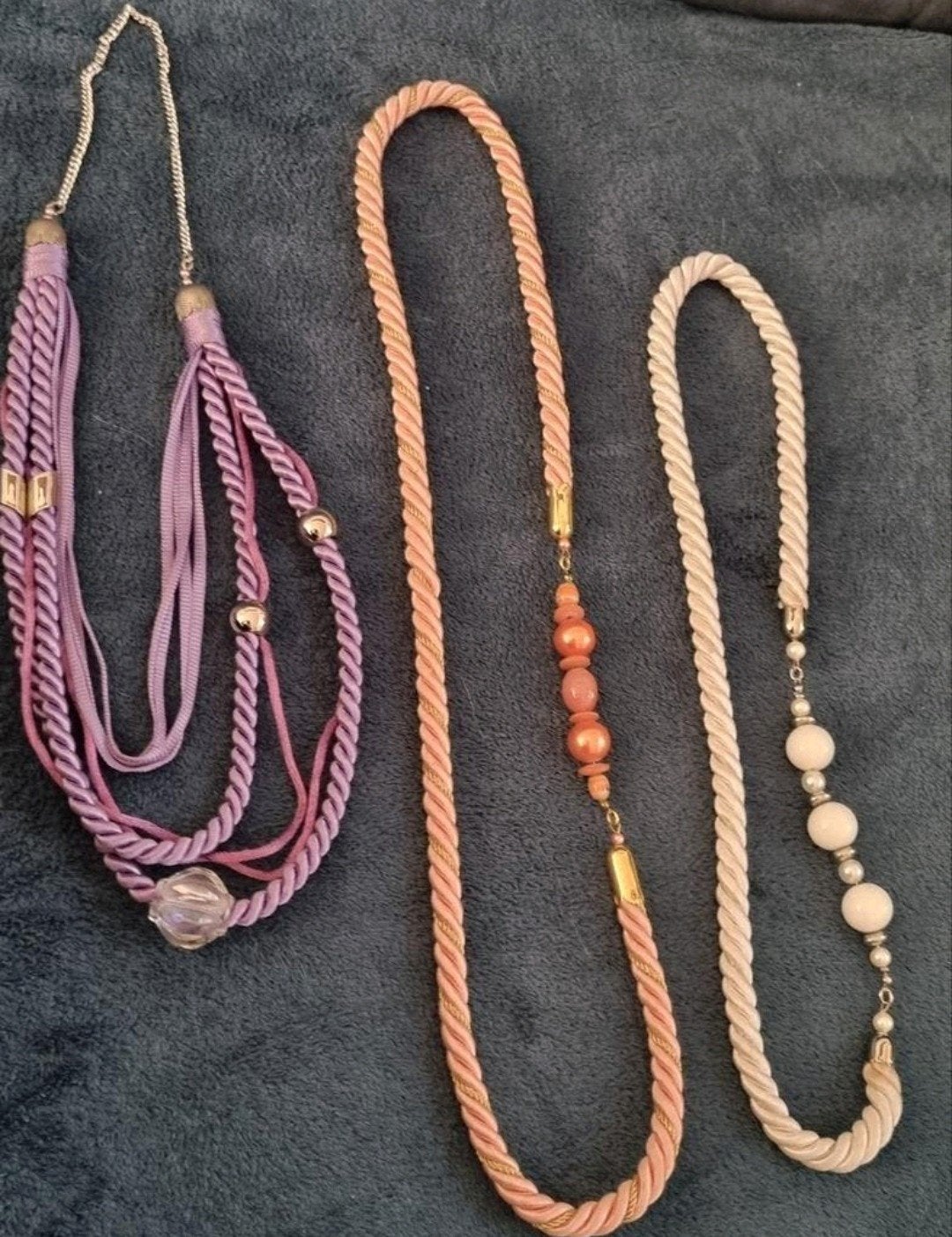 3 vintage kettingen, Sieraden, Tassen en Uiterlijk, Kettingen, Ophalen of Verzenden, Gebruikt, Overige kleuren, Overige materialen