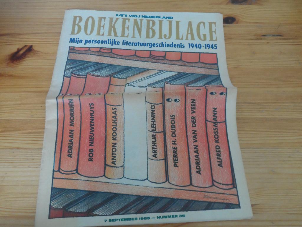 Vrij nederland boekenbijlage 1940-1945 / september 1985, Ophalen of Verzenden, Nederland, Boek of Tijdschrift