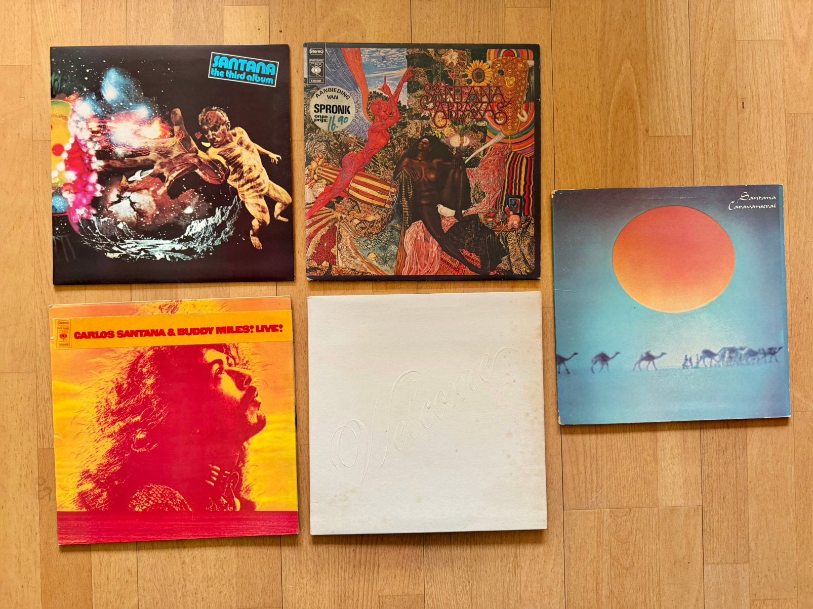 5x vinyl elpee Santana i.z.g.st, Ophalen of Verzenden, Gebruikt, 12 inch