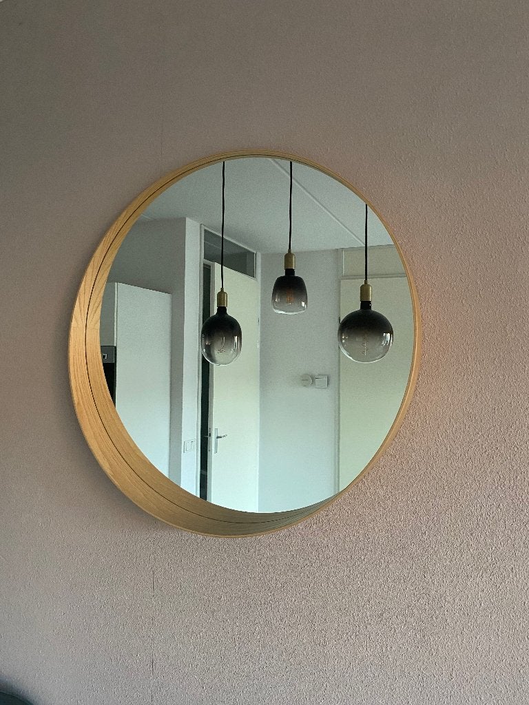 Spiegel rond, Ophalen, Rond, Zo goed als nieuw, 75 tot 100 cm