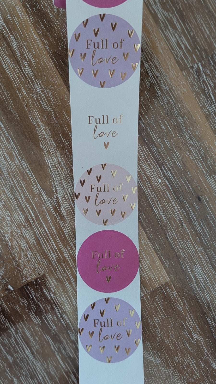 Stickers "full of love", Diversen, Cadeaupapier, Ophalen of Verzenden, Nieuw