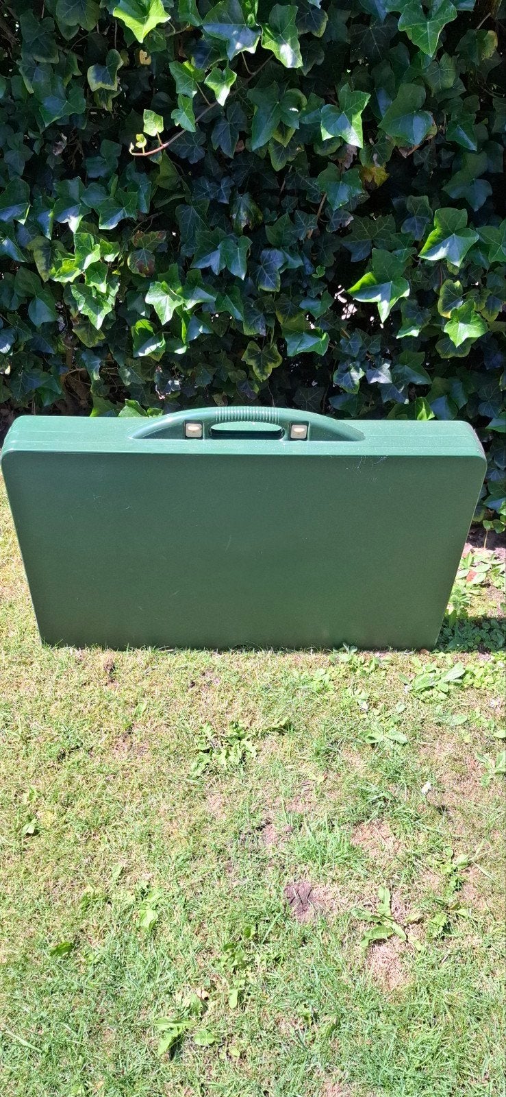 Compacte Campingtafel met 4 Krukjes - Groen, Ophalen, Gebruikt, Campingtafel