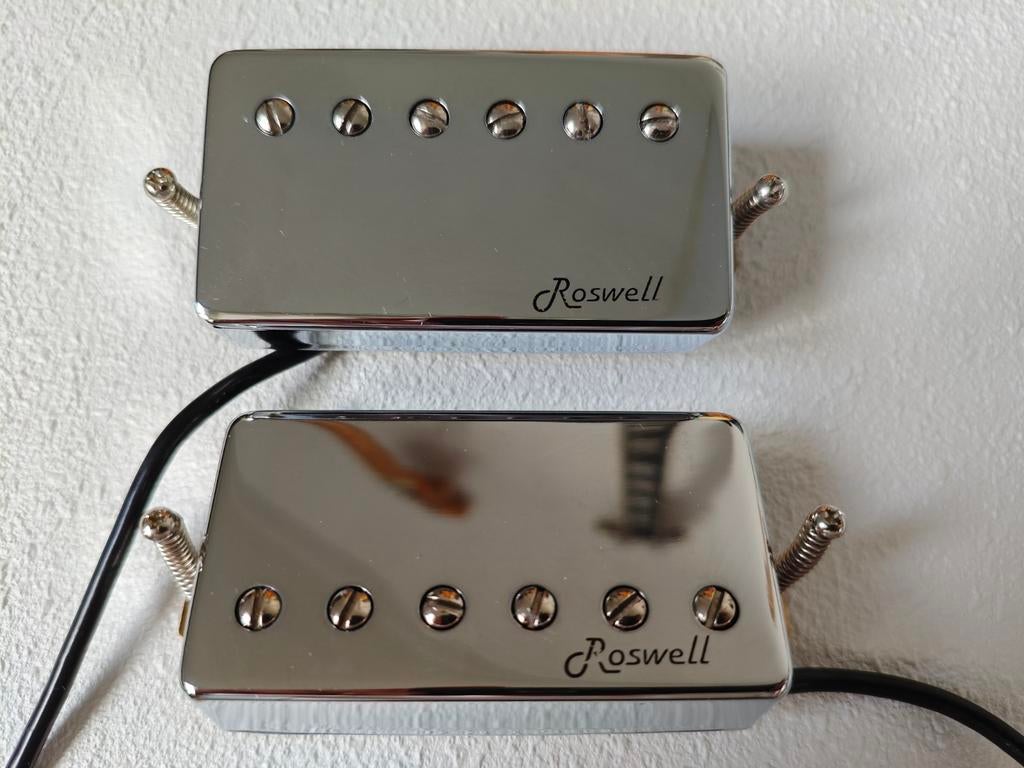 Roswell LAF Alnico 5 Humbucker Set (Chrome) – 4-wire (split), Muziek en Instrumenten, Instrumenten | Onderdelen, Verzenden, Zo goed als nieuw