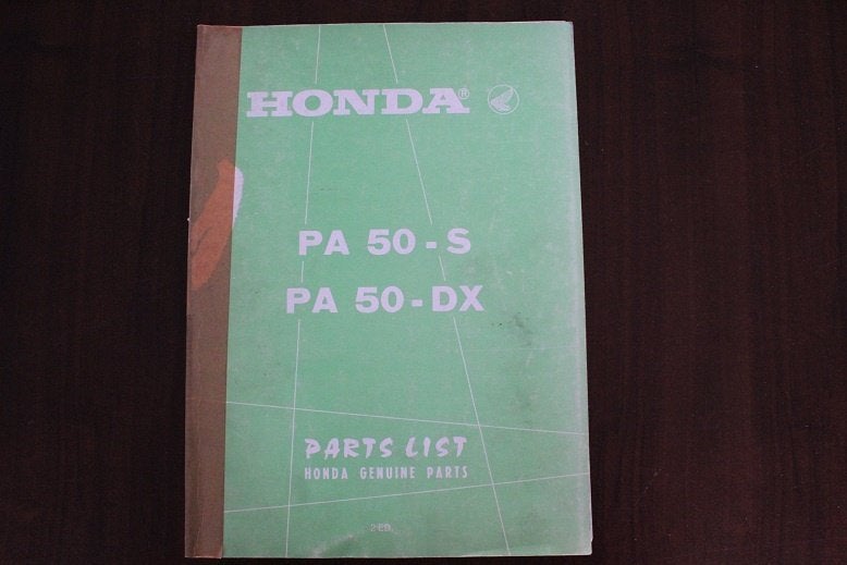 Honda PA50 S DX Camino moped parts list onderdelen boek, Fietsen en Brommers, Ophalen of Verzenden, Gebruikt