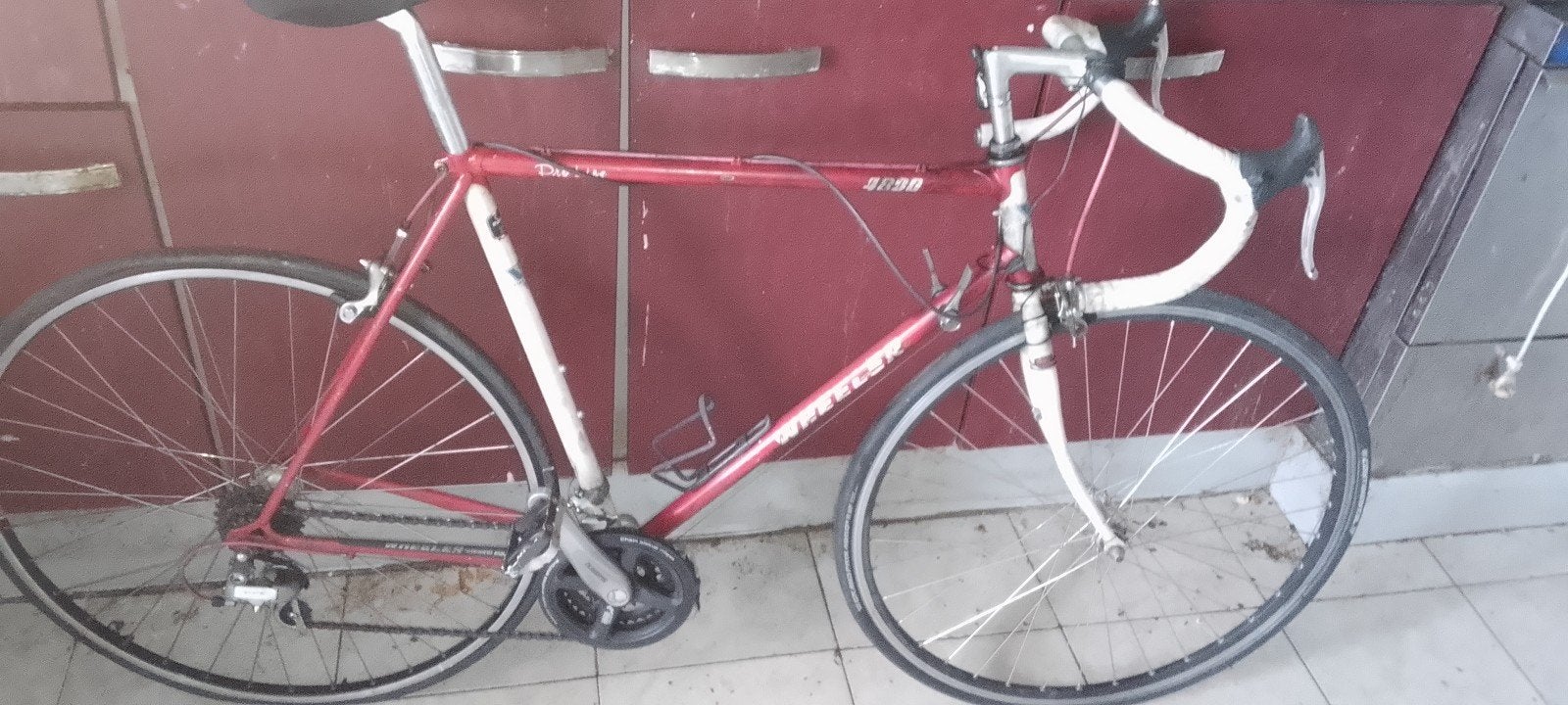 36 versnellingen racefiets rood - Wheeler 3800, Ophalen of Verzenden