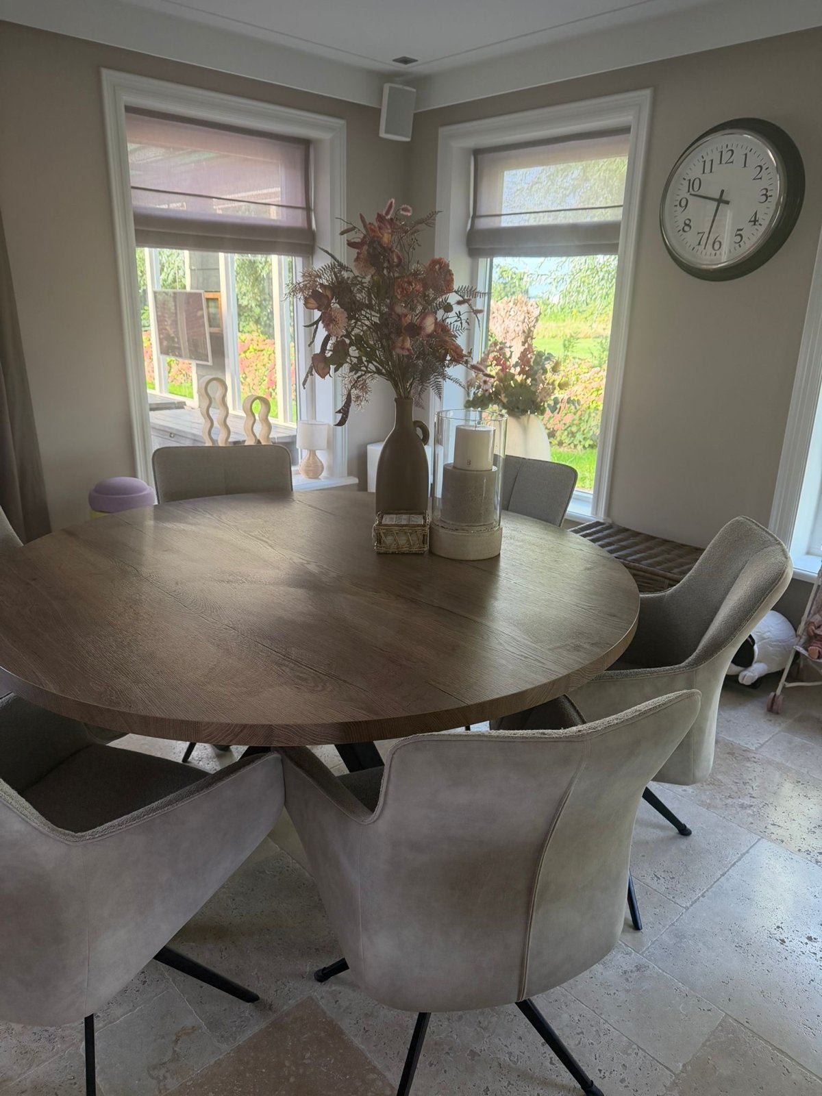 Set van 6 comfortabele eetkamerstoelen, Ophalen, Gebruikt, Vijf, Zes of meer stoelen, Stof
