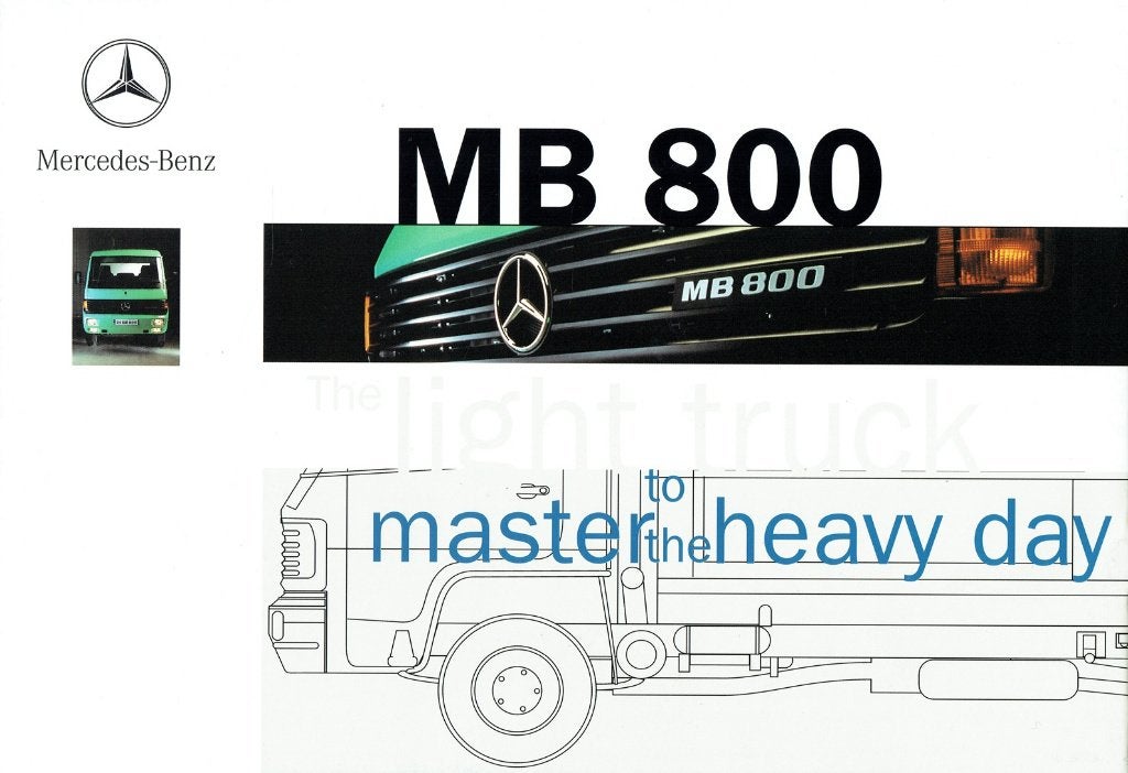 Folder Mercedes-Benz MB 800 (uit Turkije - 1997), Verzenden, Gelezen, Mercedes