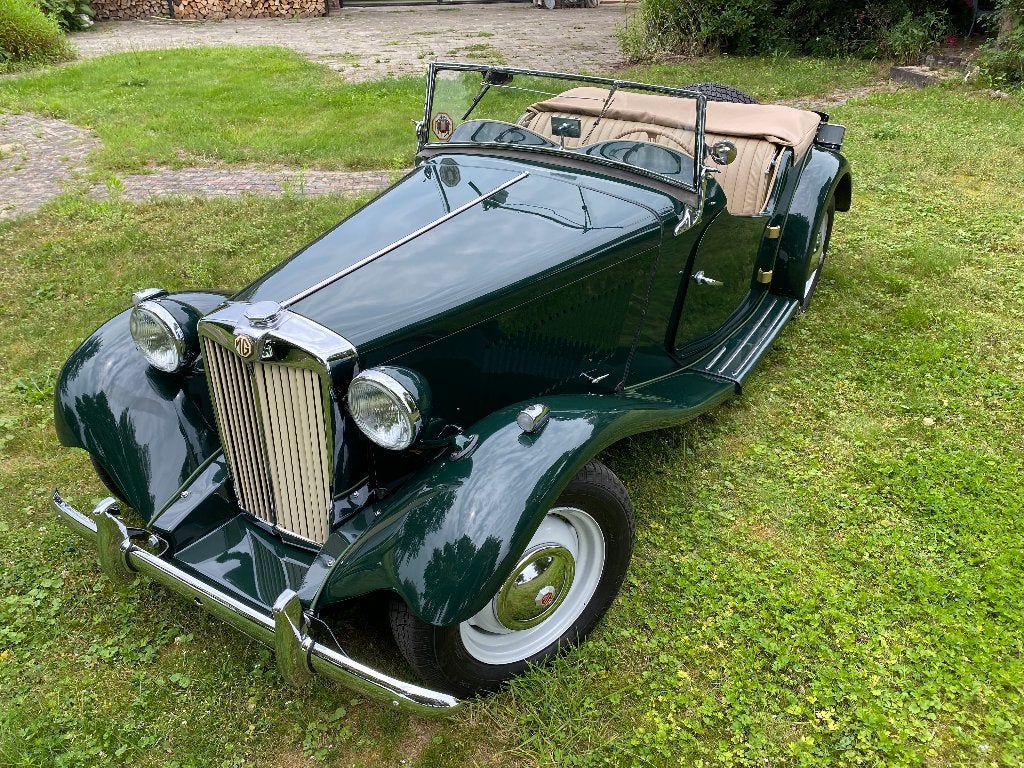 MG 1951 Groen, Auto's, Lederen bekleding, Beige, 4 cilinders, Cabriolet