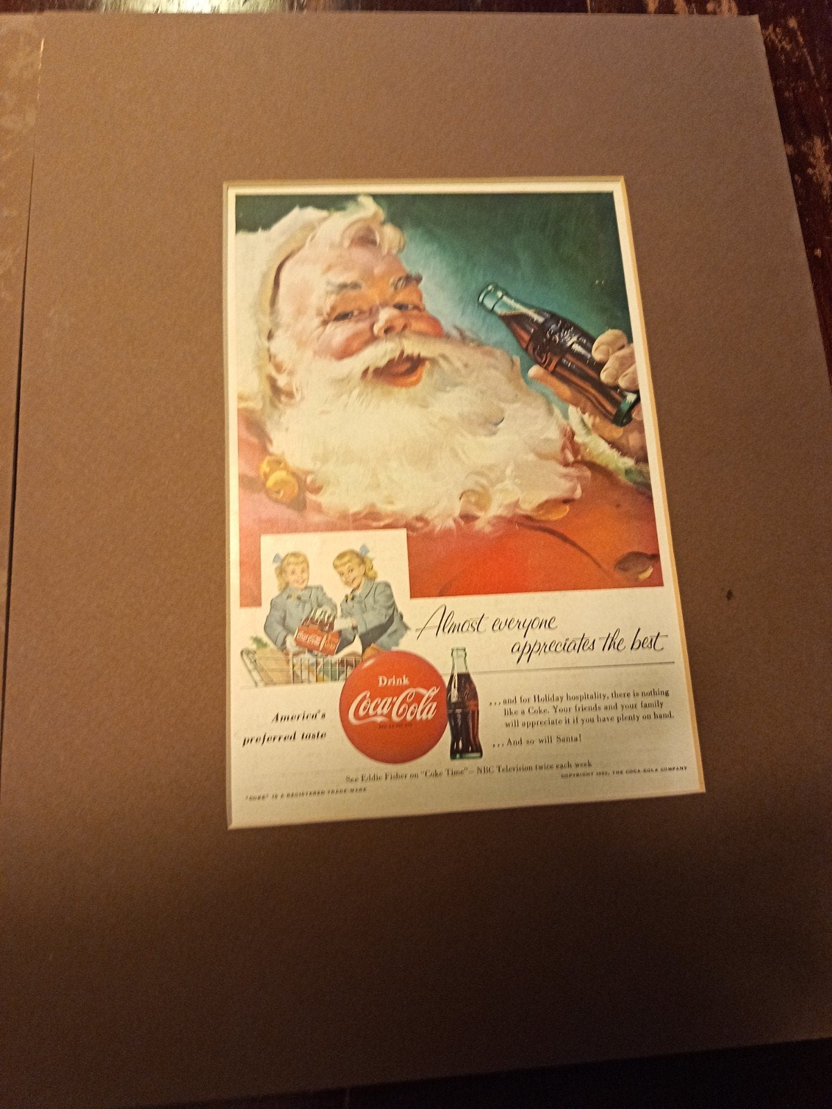 Coca-Cola Kerstman Advertentie - Jaren '50, Verzamelen, Ophalen of Verzenden