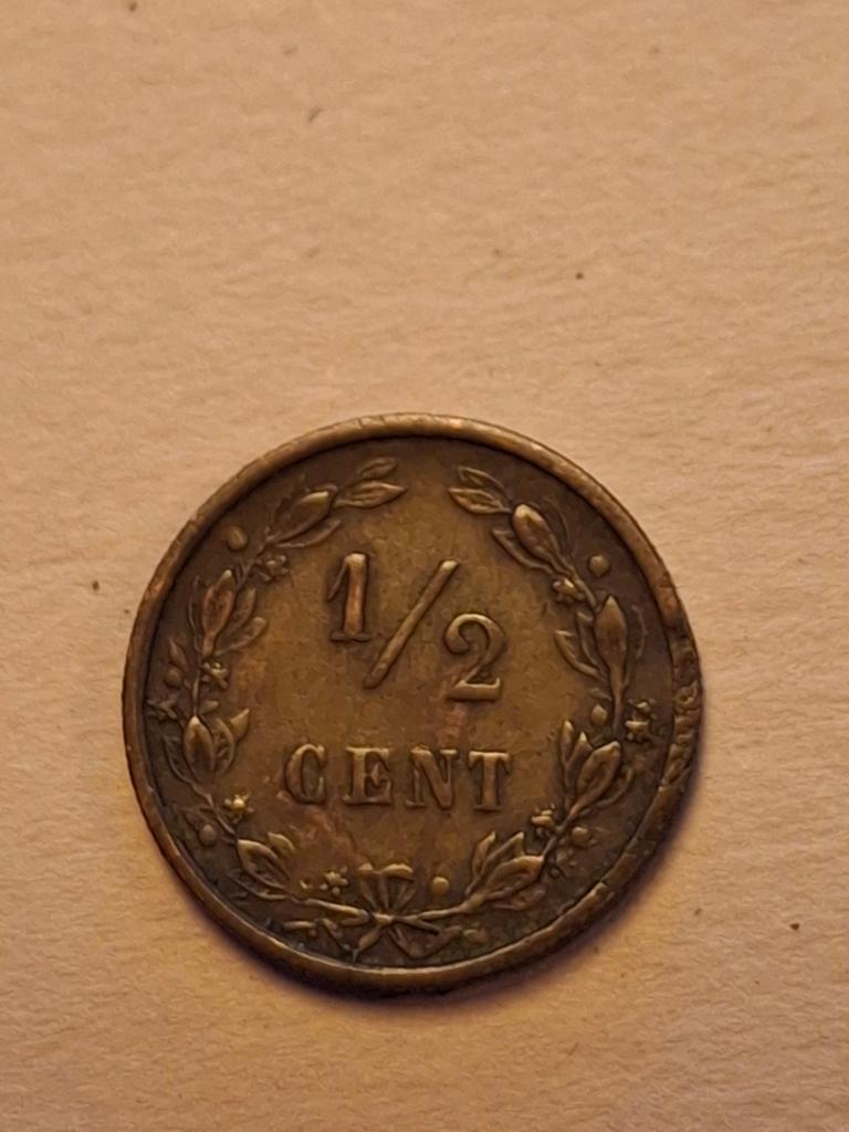 Halve cent 1878, Postzegels en Munten, Munten | Nederland, Ophalen of Verzenden, Koning Willem III, Overige waardes