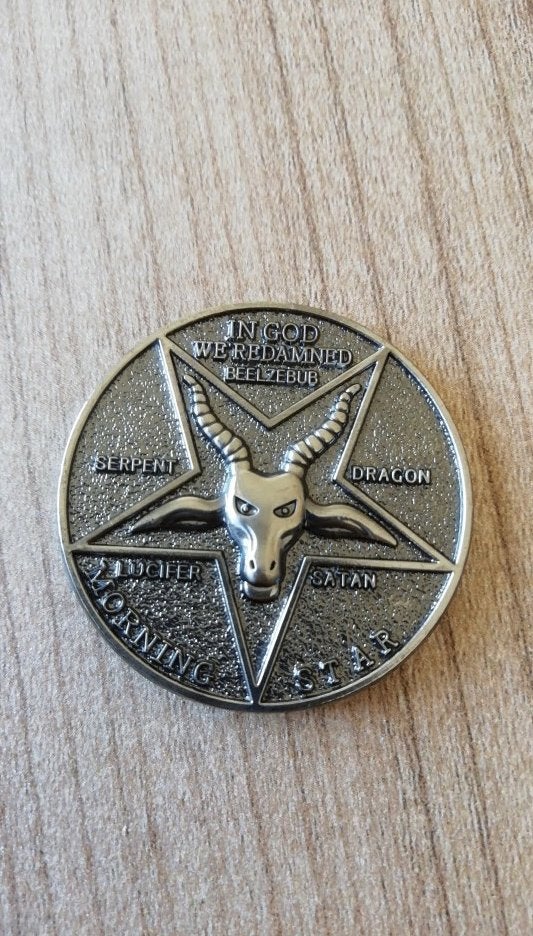 Lucifer Morning Star Munt (Satan Devil Duivel 666), Postzegels en Munten, Verzenden, Noord-Amerika, Losse munt