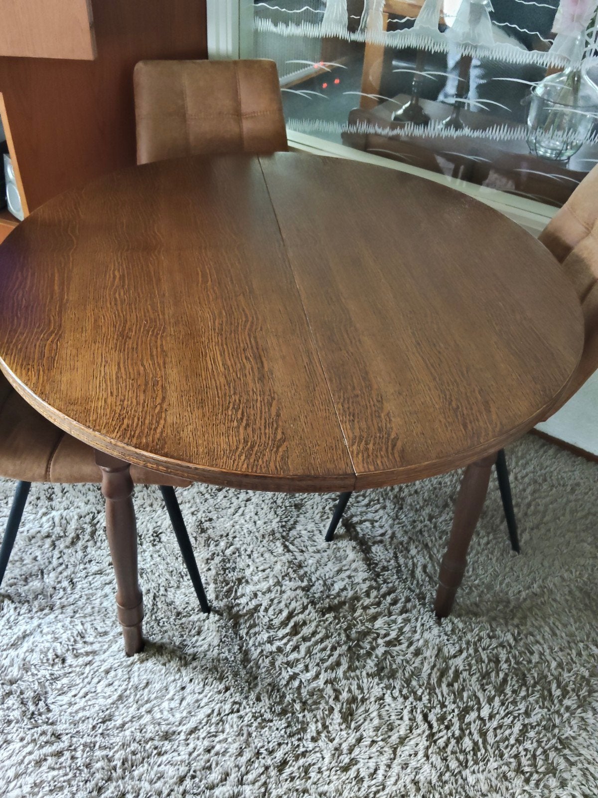Te koop, ronde tafel, Ophalen, Gebruikt, Rond, Vier personen