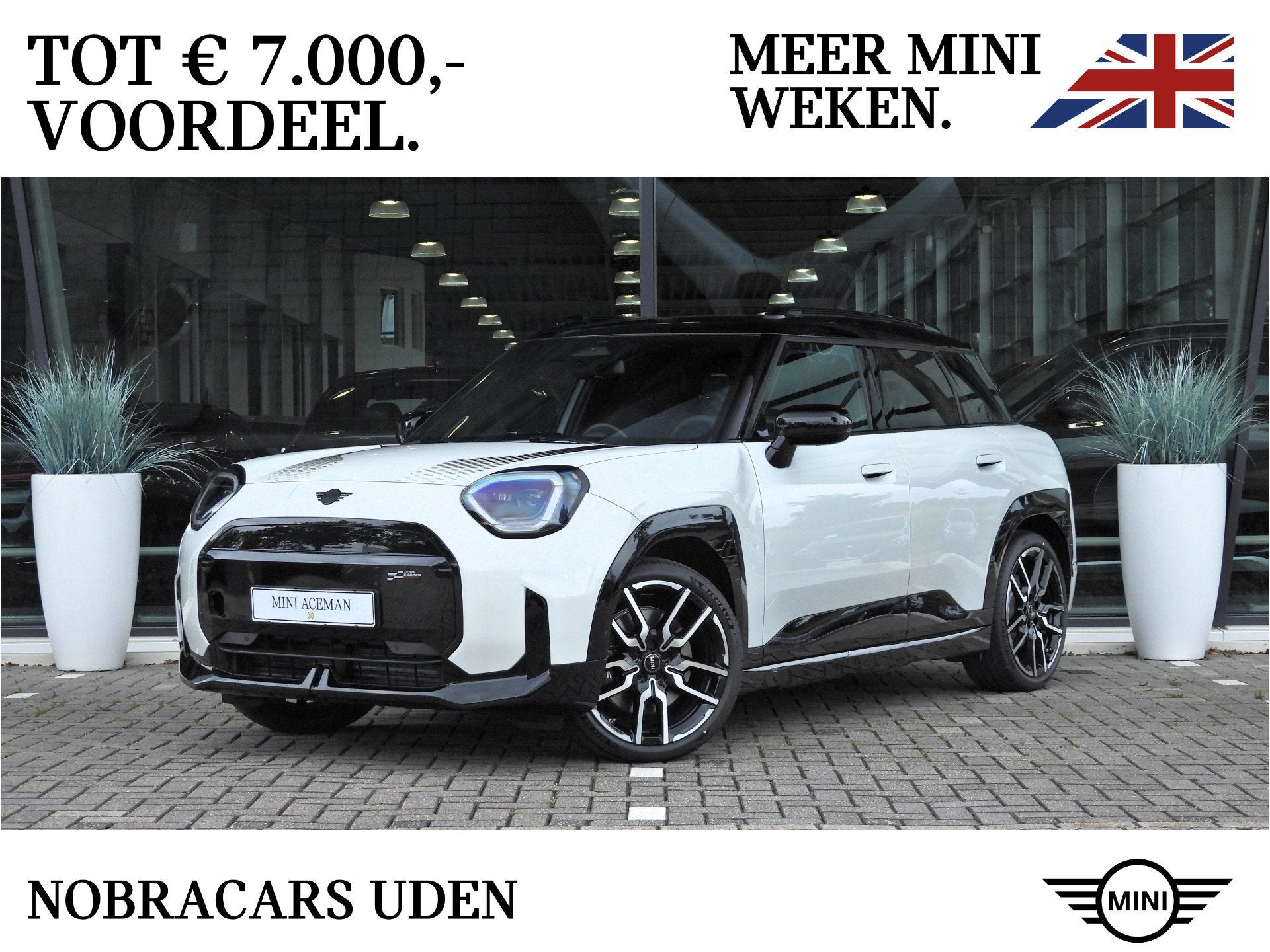 MINI Aceman SE / John Cooper Works / Pakket M / John Cooper, Auto's, Dealer onderhouden, Zwart, Wit, Aceman