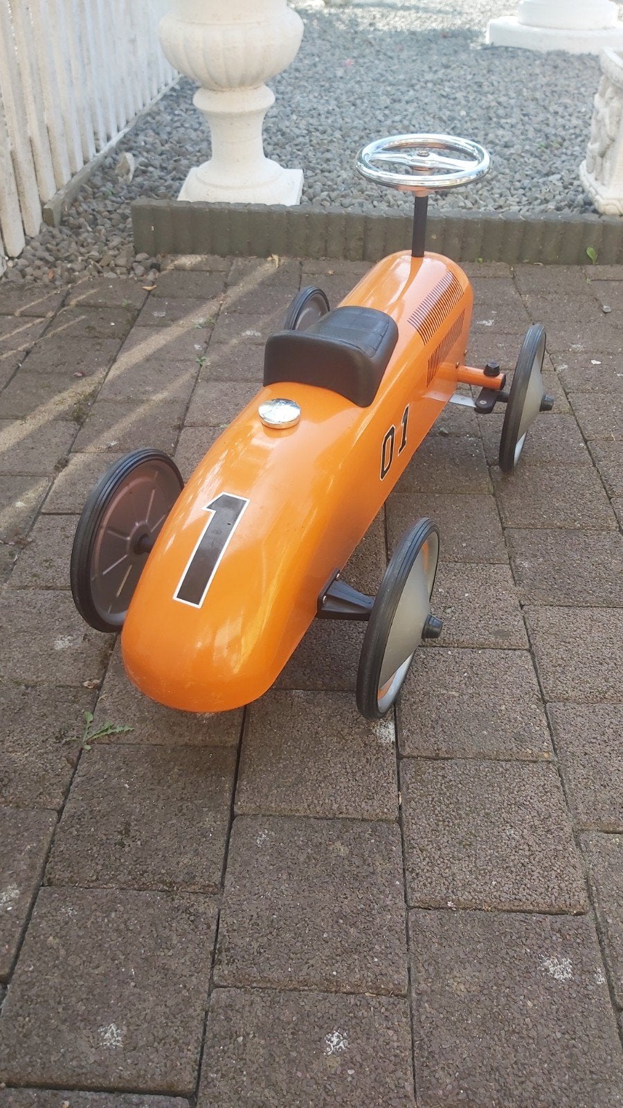 Retro Roller Loopauto Oranje - Zo goed als nieuw, Ophalen of Verzenden, Zo goed als nieuw, Loopvoertuig