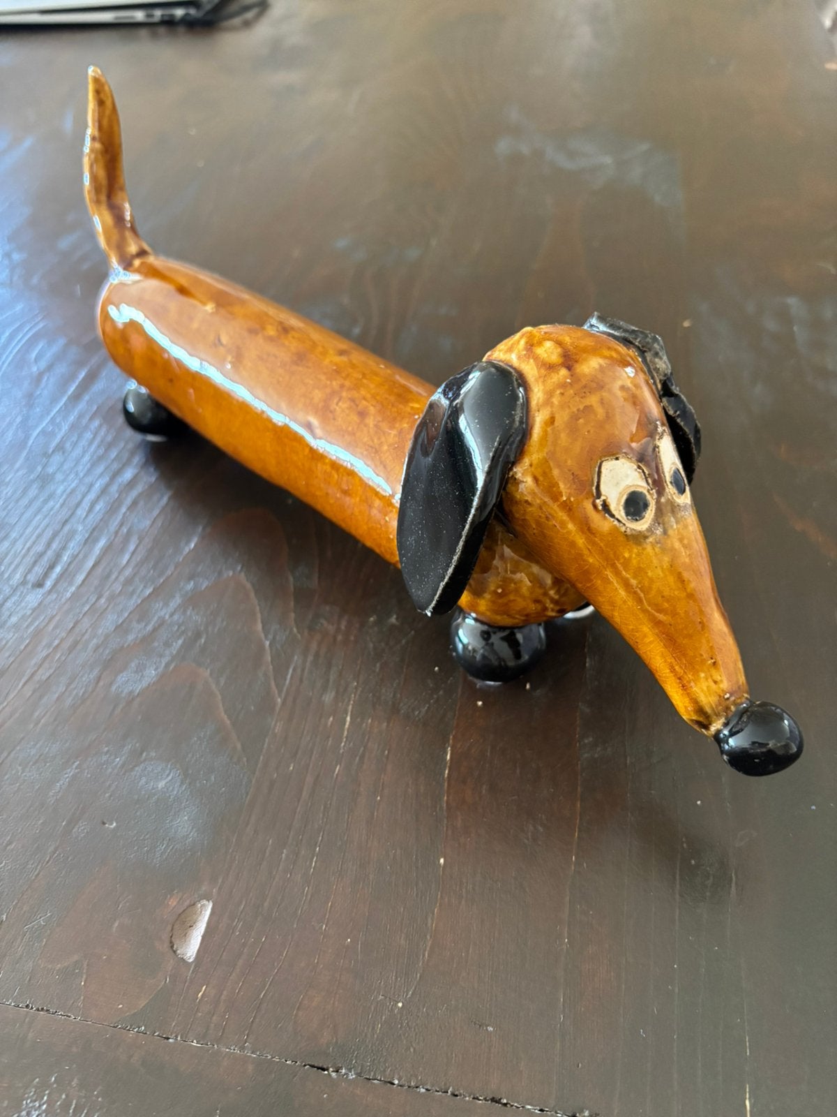 Keramiek tekkel teckel, Verzamelen, Beelden en Beeldjes, Ophalen of Verzenden, Nieuw, Dier