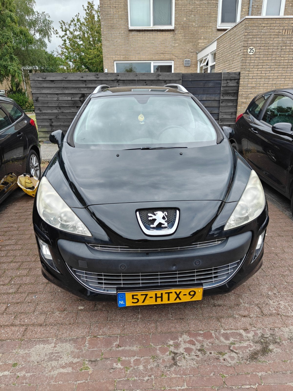 Peugeot 308 1.6 VTI 16V SW 7P 2009 Zwart, Auto's, Voorwielaandrijving, 4 cilinders, 7 stoelen, Handgeschakeld