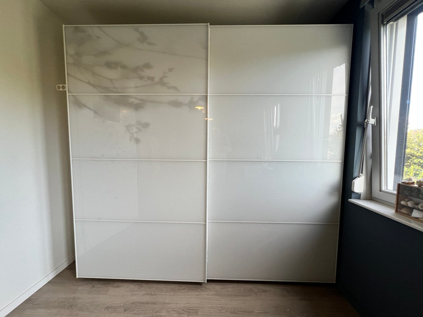 Ikea Pax kast met glazen schuifdeuren 250 cm x 236 cm, Ophalen, Met lade(s), Gebruikt, 200 cm of meer