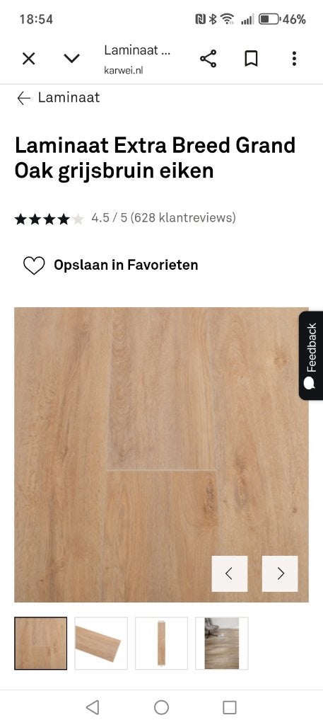 Twee pakken laminaat over van Grand Oak grijsbruin eiken, Ophalen, 50 tot 150 cm, Nieuw, 5 tot 10 m²
