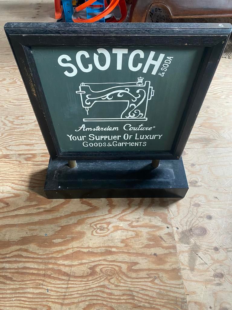 Scotch en soda winkel bord origineel uit winkel mancave, Huis en Inrichting, Ophalen of Verzenden, Zo goed als nieuw