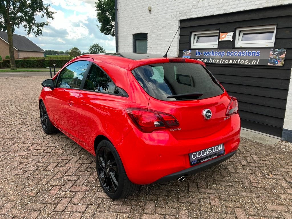 Opel Corsa type E corsa 1.0 Turbo Color Edition een PLAATJE, Auto's, Voorwielaandrijving, Stof, Gebruikt, Zwart